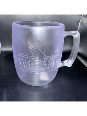 Vintage 1990's Winston Cigarettes Logo Promotional Thick Plastic Coffee Mug